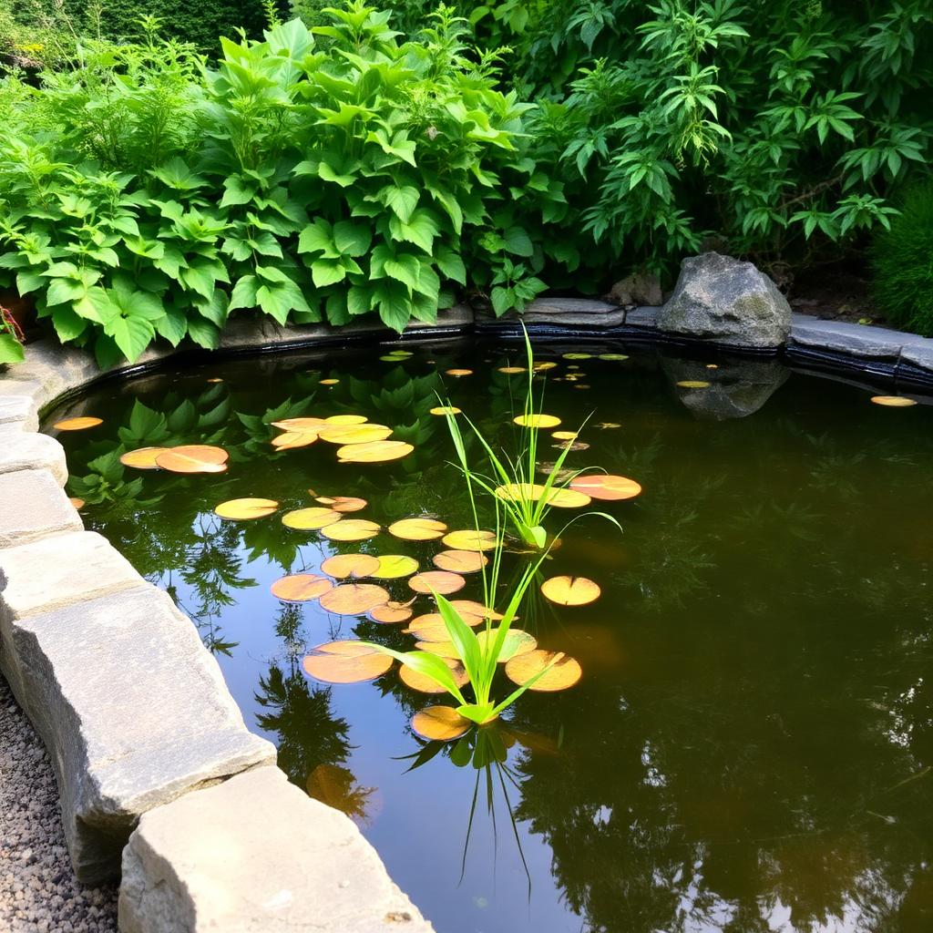 Vijver met natuurlijke oever